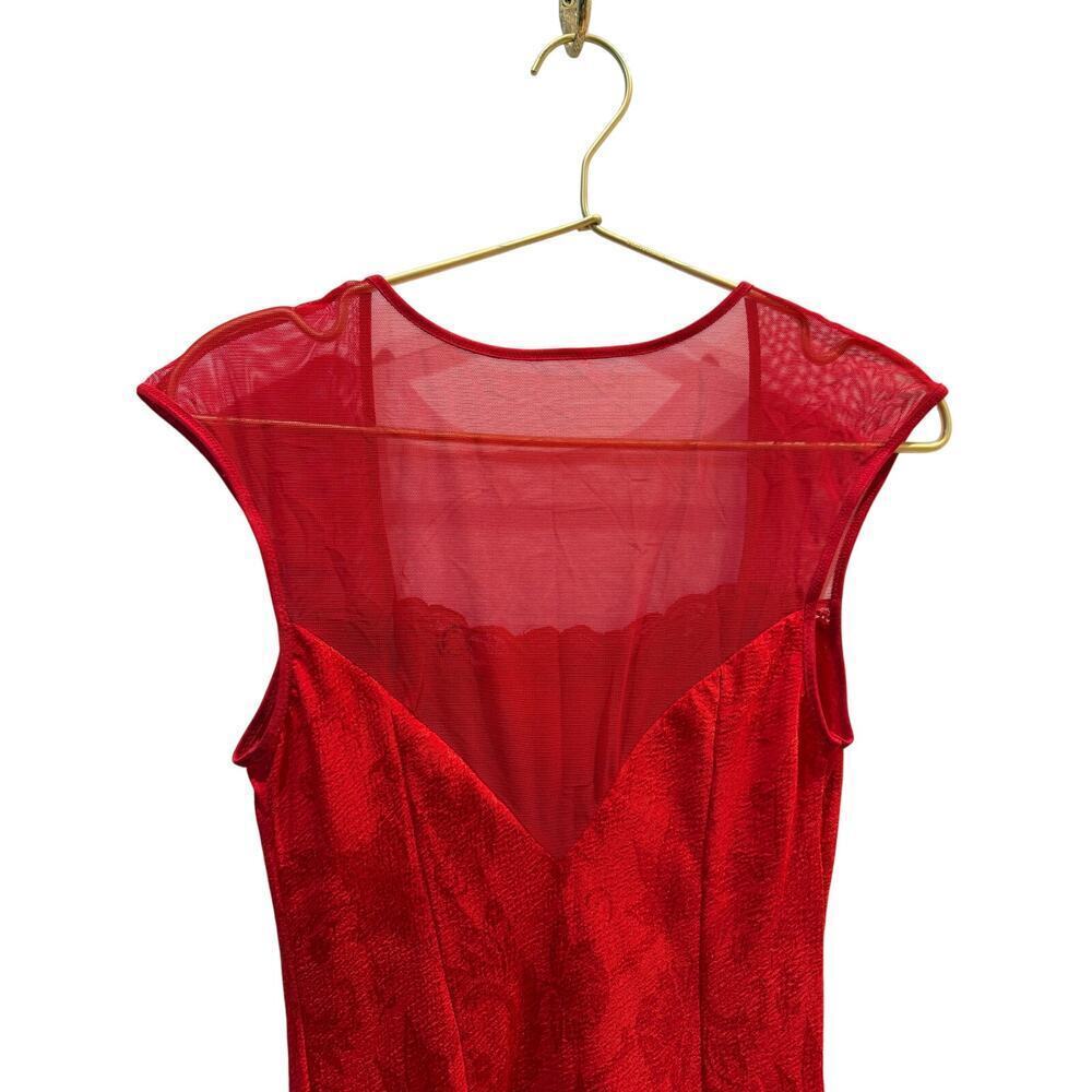 Vintage Red Victorias Secret Lace Long Dress Slip - Picture 3 of 7